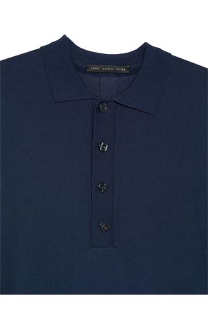 Polo in maglia di viscosa leggera blu LOW BRAND | LM26002E044